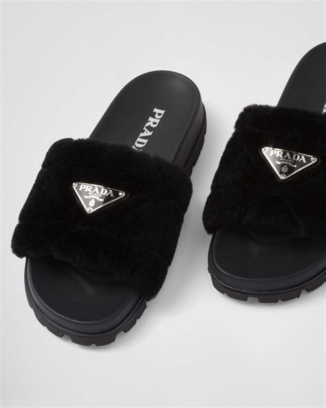 prada slippers 2019|prada fluffy slides.